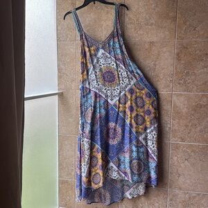 Sundance Triya Tapestry Dress - Patchwork Print Bandana Medallion POCKETS M Boho